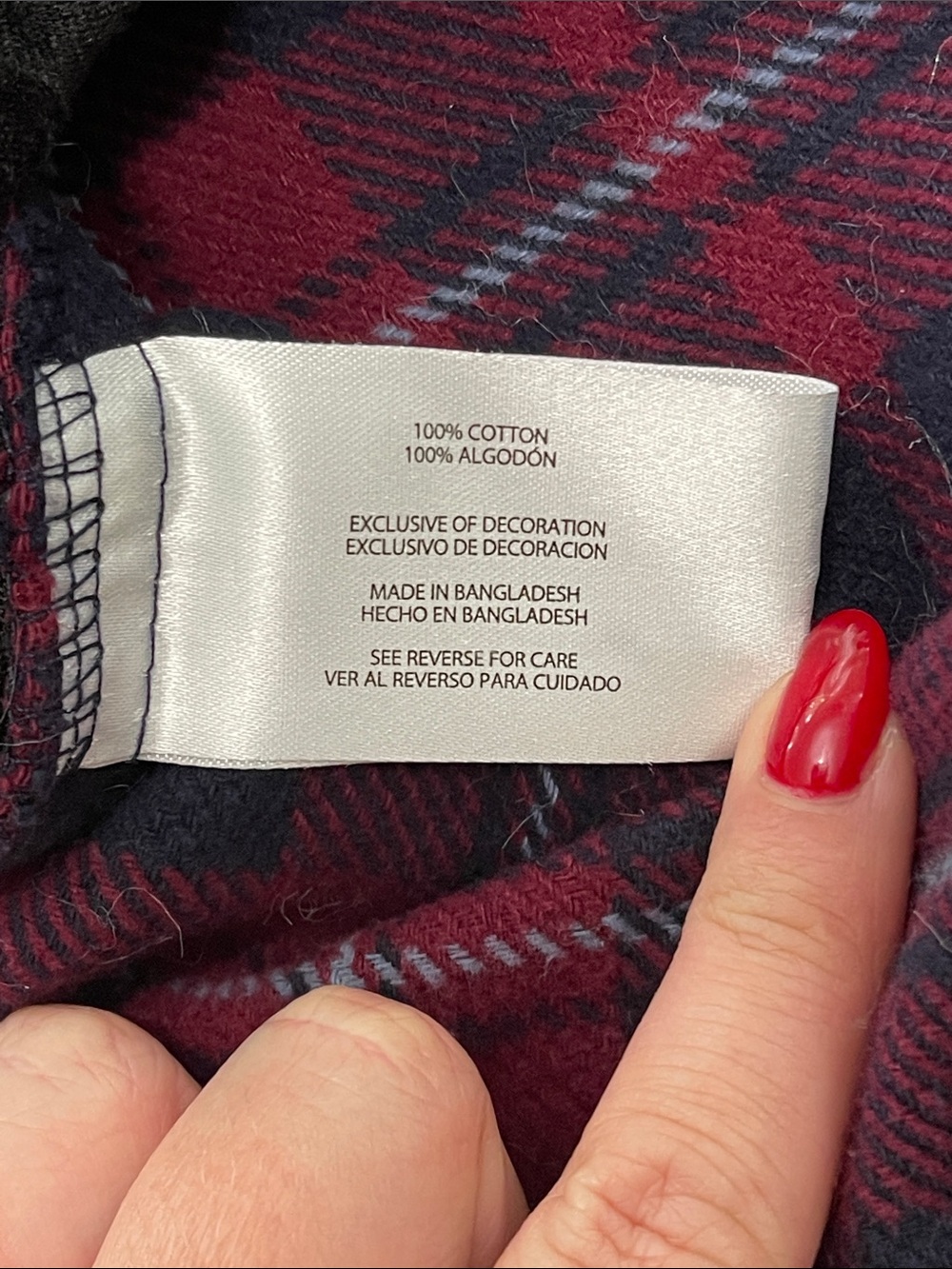 Orvis Big Bear Sangria Red / Navy Blue Tartan Plaid Heavy 100% Cotton Flannel M - Picture 7 of 16